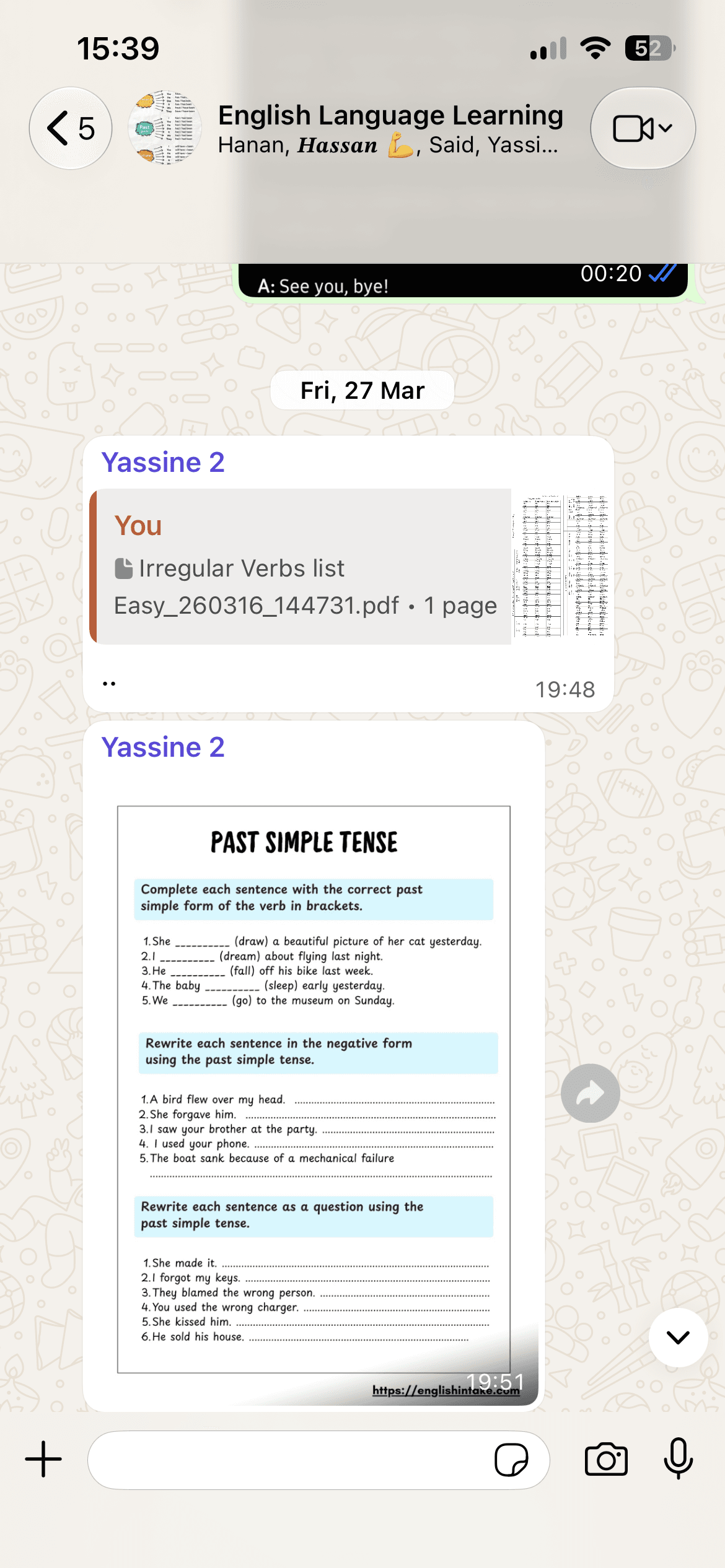 Un aperçu de la communauté WhatsApp de Fluenta